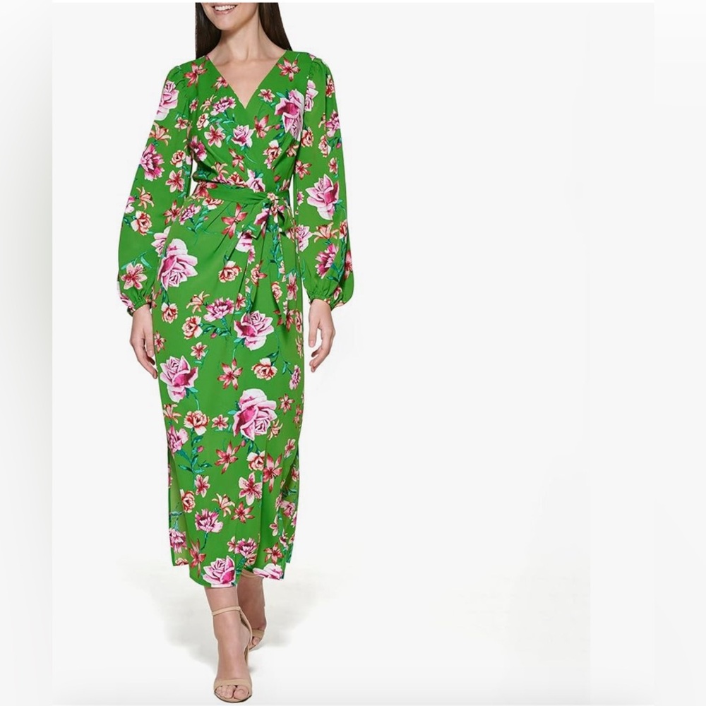 Kensie green floral dress, NWT